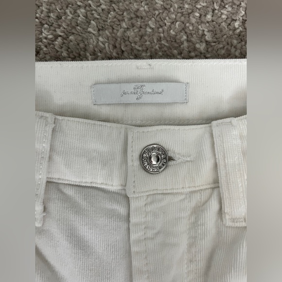 Seven For All Mankind. Size 23. Crop Wide Leg. High Waist. White Corduroy. - Picture 3 of 5